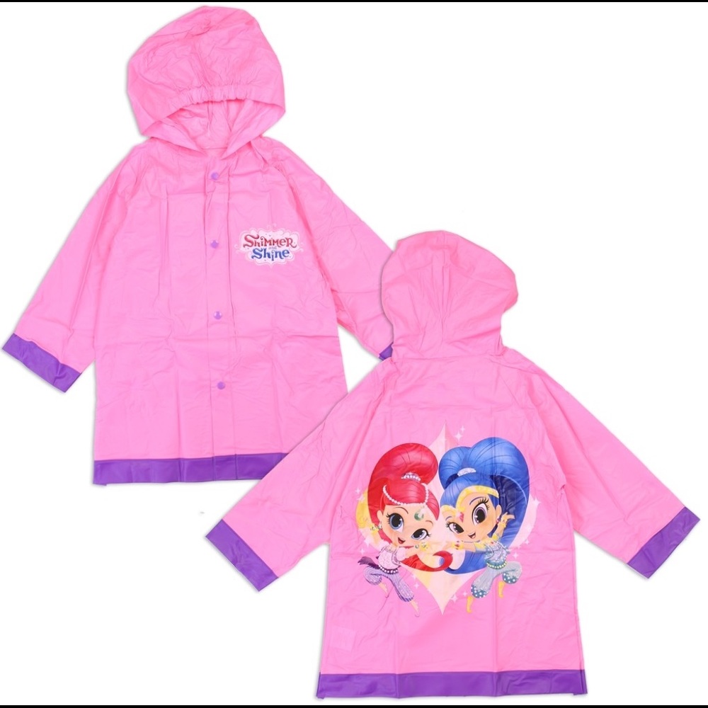 New Shimmer & Shine Girls Rain Jacket